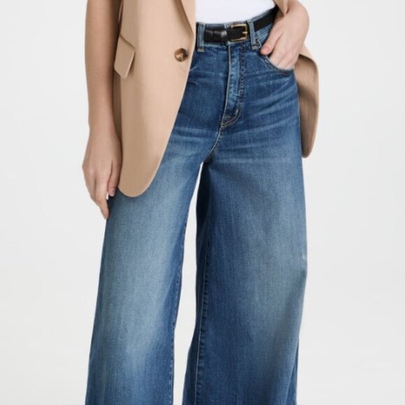 Nili Lotan Josette Wide Leg Jeans, Faded Wash, Size 27 - Picture 1 of 12